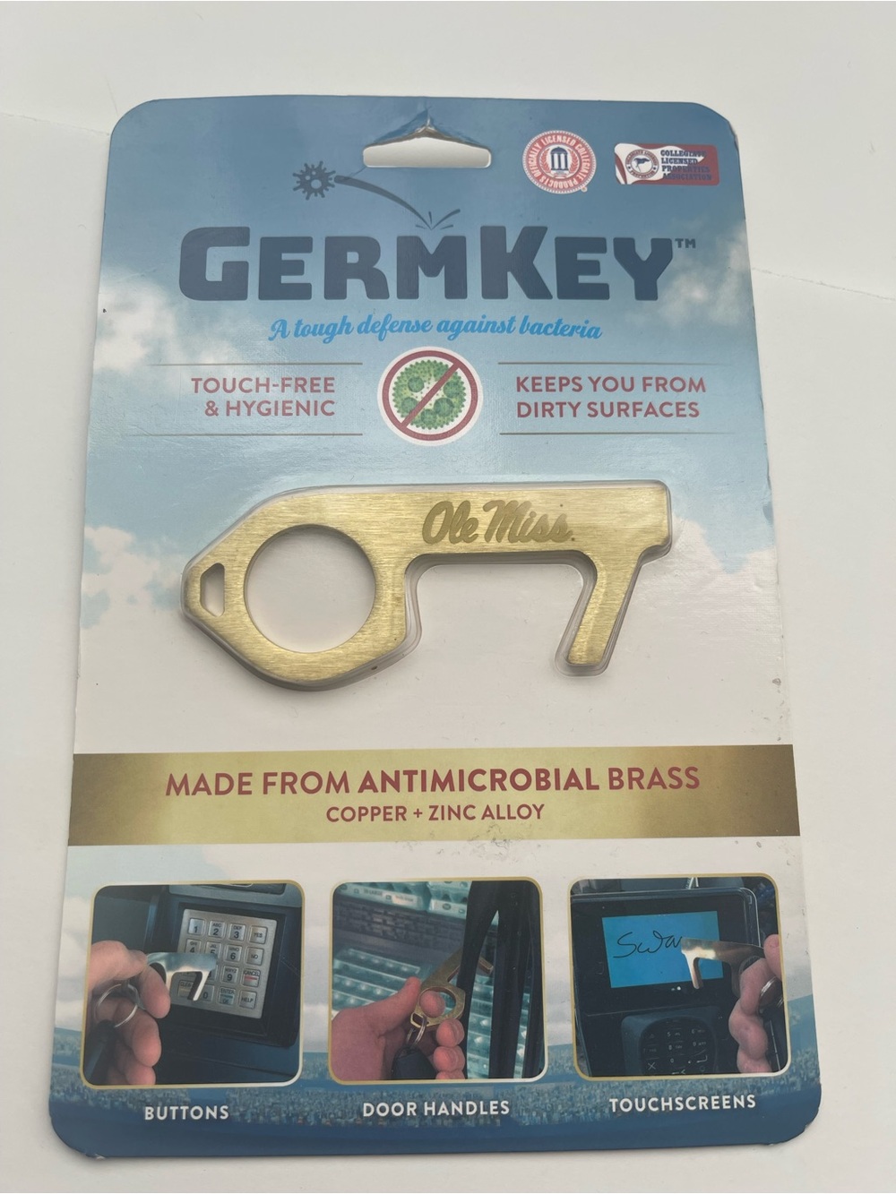 GermKey Antimicrobial Brass Touch Tool - Gold -